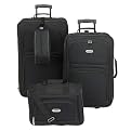 Overland Travelware Kennedy 4-pc. Luggage Set - Black