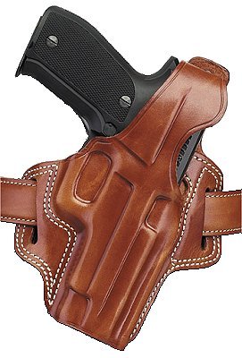 Galco Fletch High Ride Belt Holster for Ruger P90, P85, P89, P94 (Black, Right-hand)