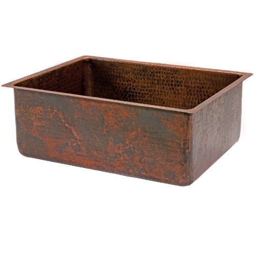 25 Hammered Copper Single Kitchen Sink