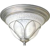 Buy light fixtures for Cheap light fixtures Progress Lighting P3449 44 Close To Ceiling Fixture with Alabaster Style Glass In a Frame Oxford Silver Tools Home Improvement light fixtures