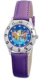 Disney Kids' D835S402 Fairies Group Time Teacher Purple Leather Strap Watch