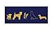 Stupell Home DÃ©cor Dog Silhouette Gold and Navy Wall Plaque Art, 7 x 0.5 x 17, Proudly Made in USA