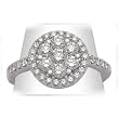 14K White Gold Diamond Ring - 1.00 Ct.