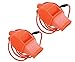 Fox 40 Sonik Blast Cushion Mouth Group Sports and Safety Loud Whistle with Lanyard, Orange (2 Pack)
