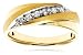 10k Yellow Gold Diamond Men's Ring (1/4 cttw, G-I Color, I2-I3 Clarity), Size 10.5