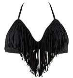 L*Space Sensual Solids '12 Banded Triangle Top - Black - L