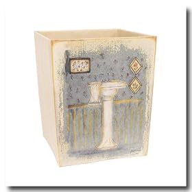 Powder Room Wastebasket by -