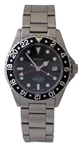 Bernex Swiss Made GMT Divers 300m Automatic Stainless Steel, Black dial, Sapphire glass, Bracelet Wrist Watch
