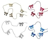 Holiday Bead Garland- Bowtie Ribbon Design