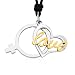 Ziovani 2-Tone Love Monogram Gender/Gay Pride Symbol Cross Heart Stainless Steel Pendant Necklace