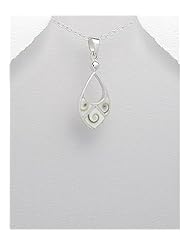 Shell Pendant Necklace In 92.5 Sterling Silver