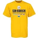Pittsburgh Steelers Super Bowl XLIII Champions Six-Burgh Gold T-shirt