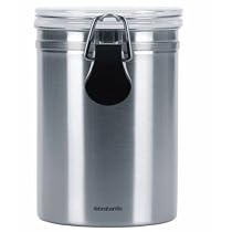 Kitchen Canister Clip Closure Lid (.75QT/0.8L) Matte Steel - Brabantia #298066