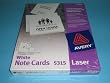 Avery, White, Note Cards, 2 Cards Per Sheet, 25 Sheets, 50 Cards, 50 Envelopes, 4 1/4 x 5 1/2, 5315TM