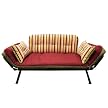 Mali Flex Futon - Khaki/ Red Stripe