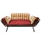 Mali Flex Futon - Khaki/ Red Stripe