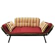 Mali Flex Futon- Khaki/ Red Stripe