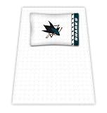 Best Quality Micro Fiber Sheet Set - San Jose Sharks NHL /Color White Size Queen
