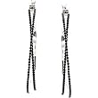 Sterling Silver Black Spinel Hoop Earrings