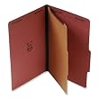 S J Paper S61950 S J Paper Std 1-1/2" Expansion Classification Folder, Lgl, 4-Section, Red, 20/Bx