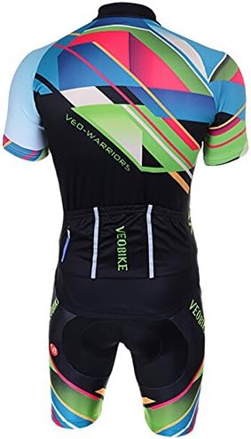 Vangona Mens Short Sleeve Cycling Jersey Bicycle Bike Shorts Set Medium