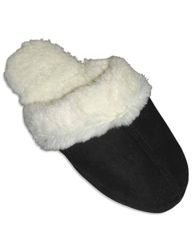 Goldtoe - Ladies Slipper, Black, Winter White