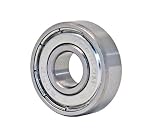 VXB 608 ZZ Skateboard Bearings, Double Shielded, Silver (Pack of 8)