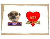 QUIPS AND QUOTES PILLOW CASE (MEERKAT SIMPLES) colour WHITE