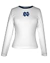5th & Ocean Notre Dame Women's White Long Sleeve Thermal Tee