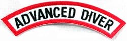 Advanced Diver Chevron Patch Embroidered Iron On Scuba Diving Emblem Souvenir