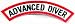 Advanced Diver Chevron Patch Embroidered Iron On Scuba Diving Emblem Souvenir