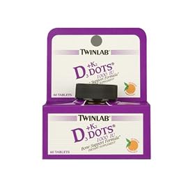 Twinlab Vitamin D3 1000 + K2 Dots, 60 Tablets