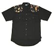 Living Dead Souls ROCK TATTOO ART Mens Button-Up Shirt in Black with Choice of Accent Fabrics