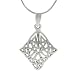 Sterling Silver Celtic Knot Diamond Shape Necklace