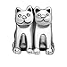 Pugster Silver Plated Cute Twin Cat Charm Animal Beads Fits Pandora Charms Bracelet