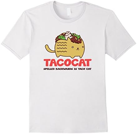 Men's taco cat T-Shirt Medium White