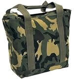 2421 Woodland Camo Lightweight Zipper Tote Bag