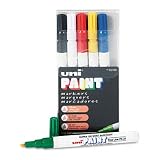 Uni® Paint Opaque Oil Based Paint Marker, Fine Point, 6 Color Set (SAN63720)