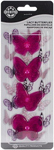 Brand New Plastic Cutter Set 4pc-Lacy Butterflies Brand New