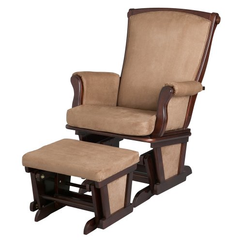 Delta Eclipse Glider and Ottoman in Black Cherry