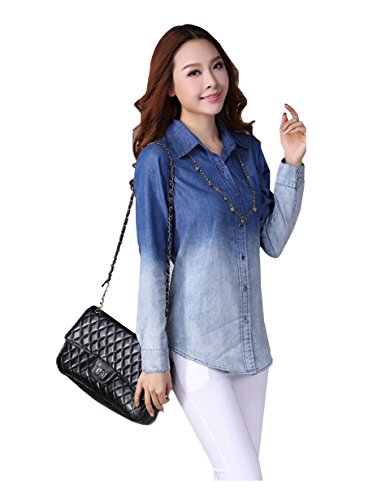 Women's New Boyfriend Sexy Loose Fit Denim Shirt