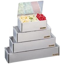 San Jamar B4124L Stainless Steel Non-Chilled Garnish Tray with Plex Lid, 12-1/8" Width x 3-1/2" Height x 5-3/4" Depth