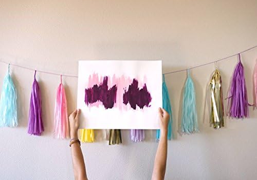 Mermaids, Original Abstract Acrylic Painting on Paper, 14" x 17"