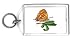 Keychain with butterfly, hairstreak, brown, insect