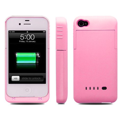 Baixt iphone 4 / 4s High Capacity Power Bank External Rechargeable Spare Backup Extended 2000 mAh Battery Charger Pack Case Cover for Apple iphone 4 / 4s (Pink) Baixt iphone 4 / 4s High Capacity Power Bank External Rechargeable Spare Backup Extended 2000 mAh Battery Charger Pack Case Cover for Apple iphone 4 / 4s (Pink)