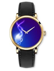 SPRAWL Aanalog Fashion Series Gold Ladies Watches of Genuine Black Leather Strap,Unique Wrist Watch for Women Girls Designed with Hot coffee