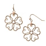 Parfait Flower Rose Gold Drop Earrings