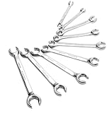 Sunex 9809 SAE and Metric Flare Nut Wrench Set, 9 Piece