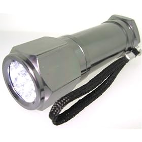 Sona FL309T 8 LED Titanium Colored, Aluminum Body Flashlight