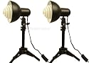Pair of 5400k day light table top photo studio light kit